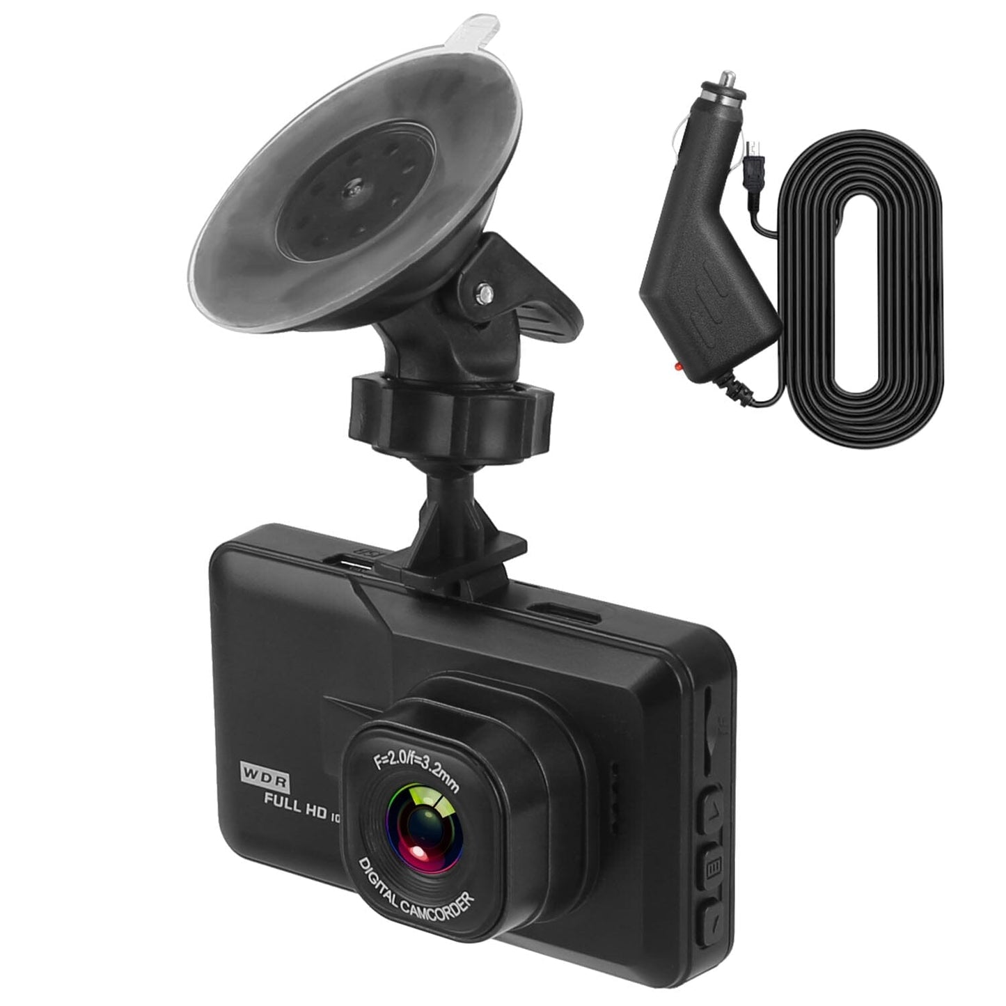 Skorter | 1080P Car DVR 3" Camera Dash Cam with 100° Angle Loop Recording Motion Detection