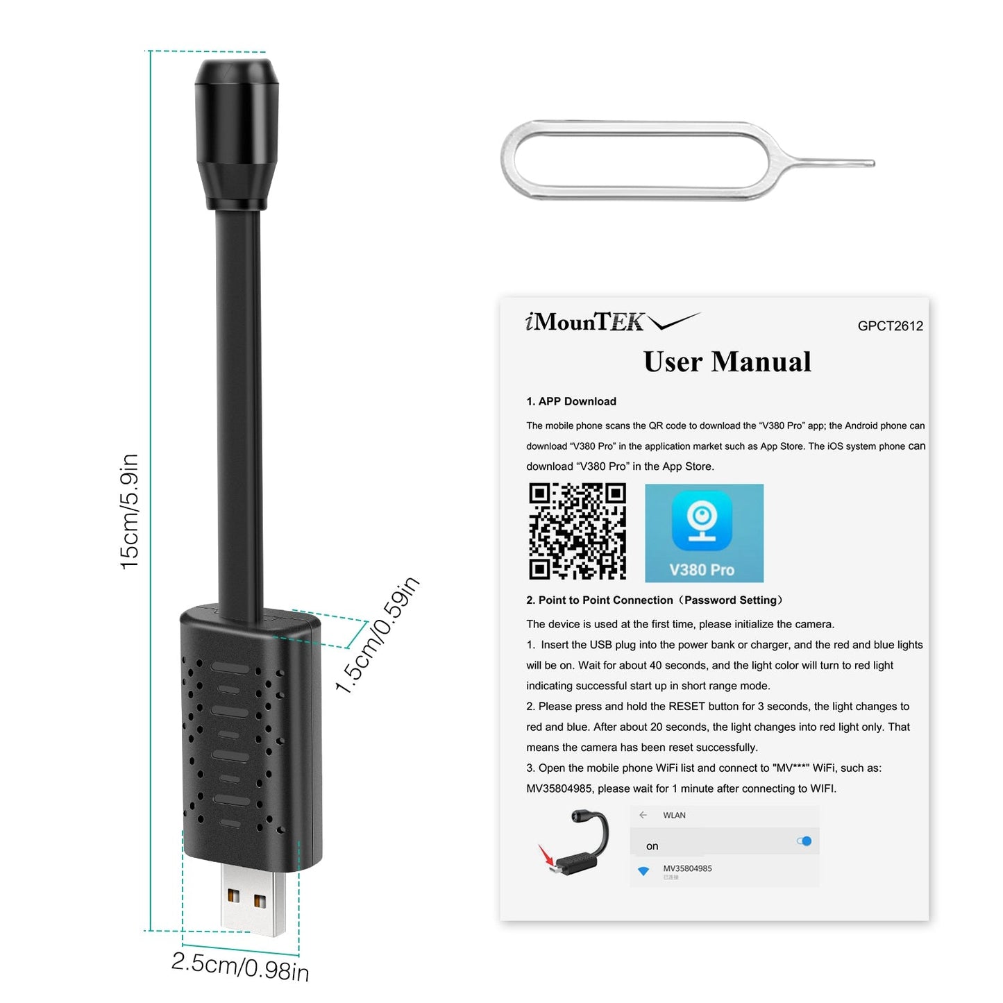 Skorter | 1080P HD Mini USB IP Camera Motion Detection
