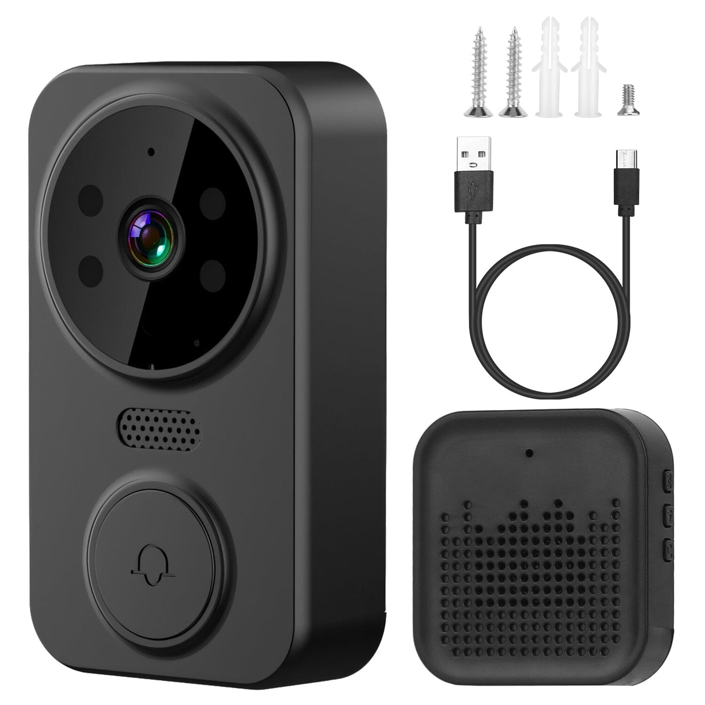 Skorter | 1080P WiFi Security Doorbell Camera 2 Way Audio Free Cloud Storage