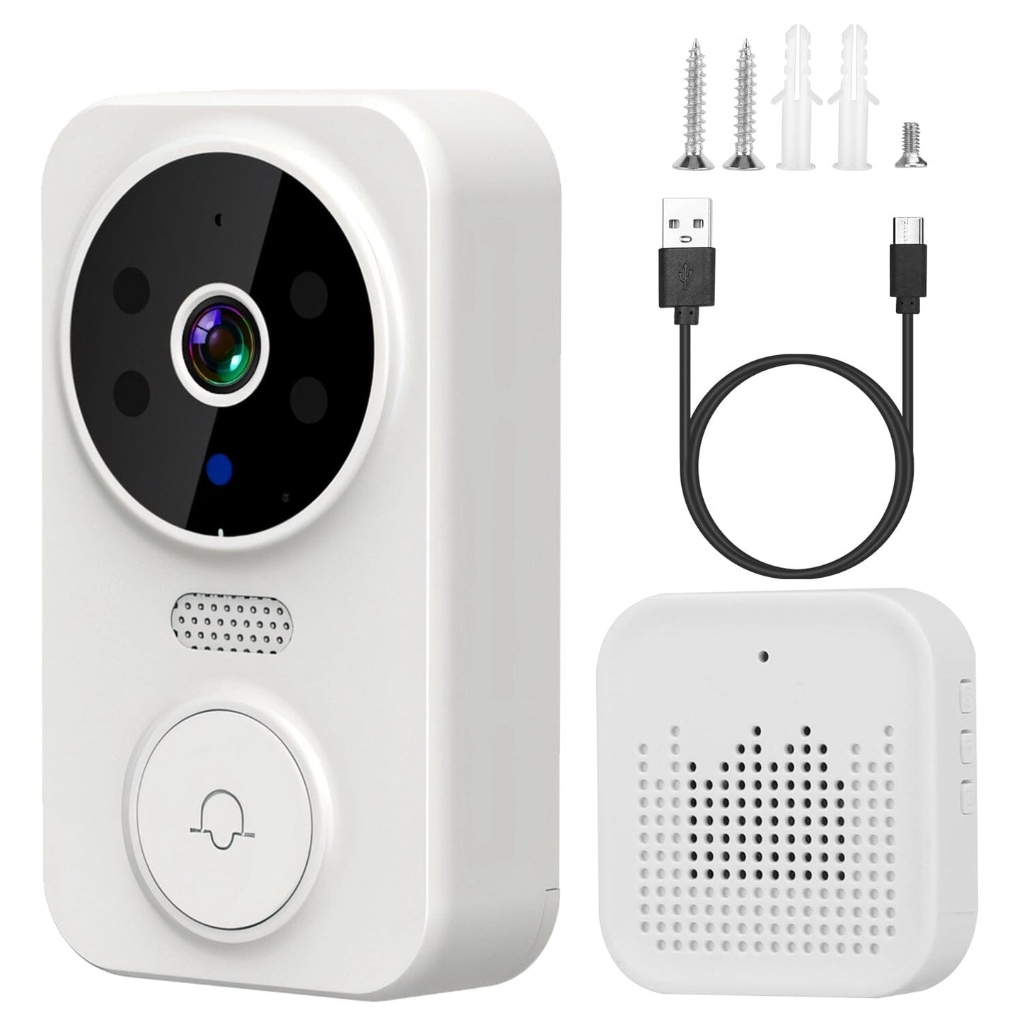 Skorter | 1080P WiFi Security Doorbell Camera 2 Way Audio Free Cloud Storage