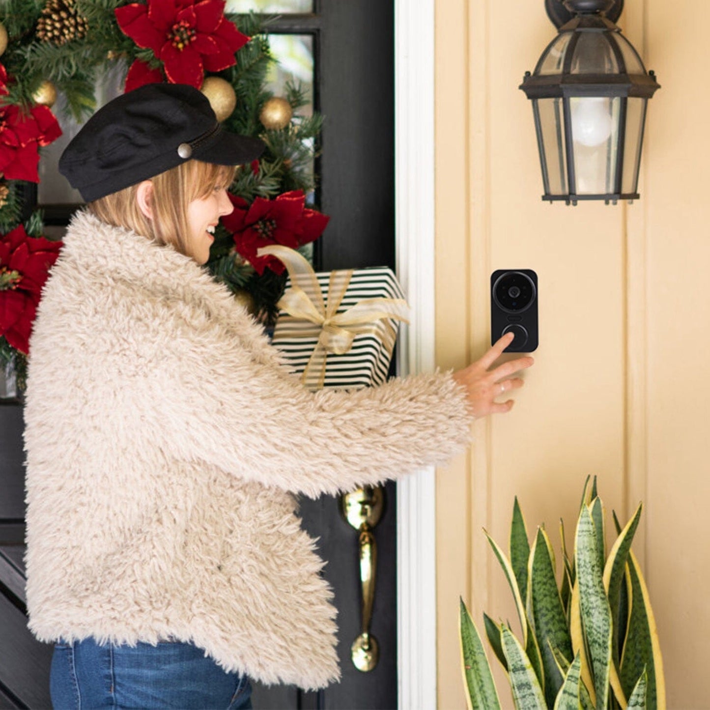 Skorter | 1080P WiFi Security Doorbell Camera 2 Way Audio Free Cloud Storage