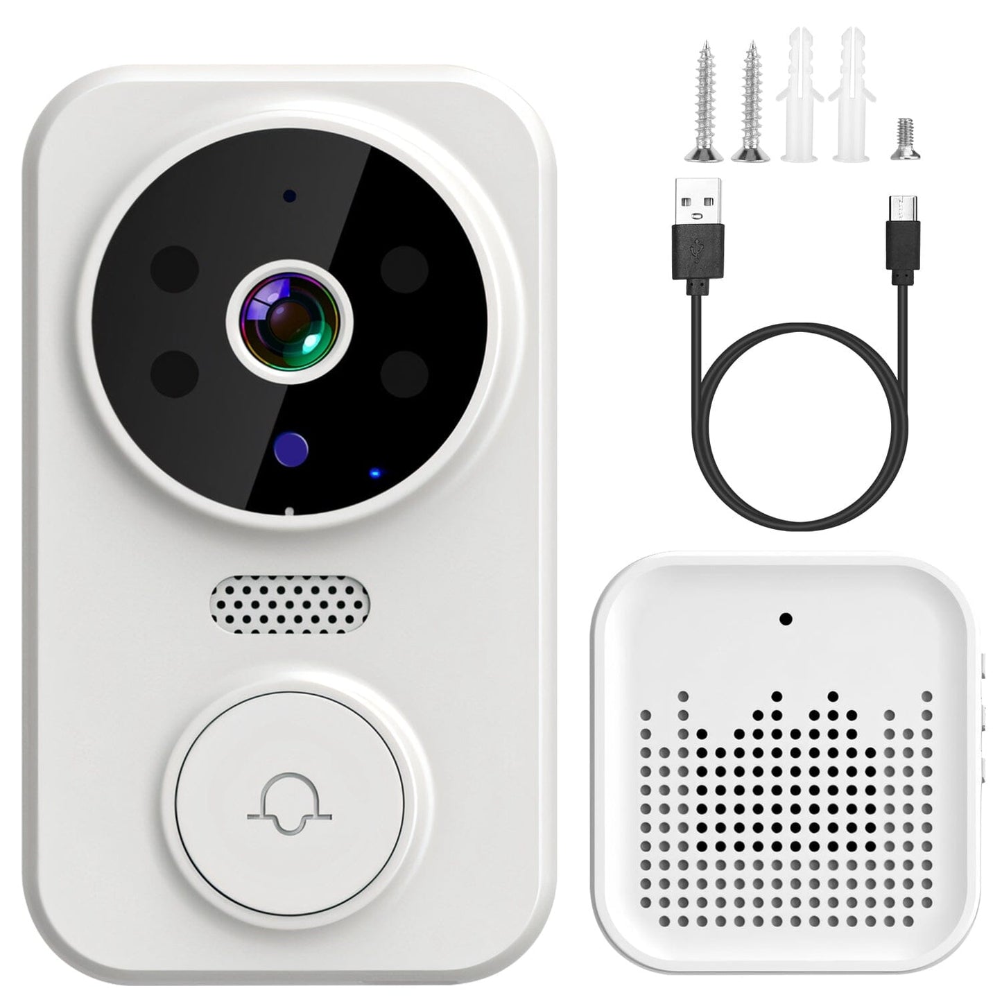 Skorter | 1080P WiFi Security Doorbell Camera 2 Way Audio Free Cloud Storage