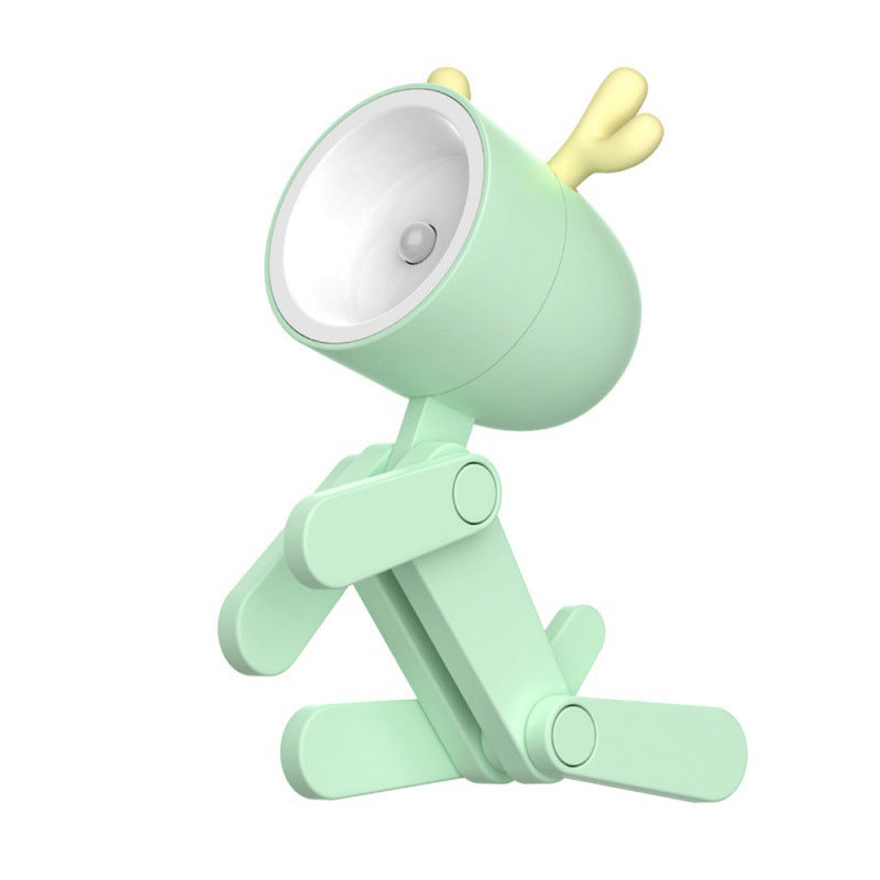 skorter | Mini LED Cute Cartoon Animals Puppies Deer Night Light, Adjustable Small Phone Holder Desk Lamp
