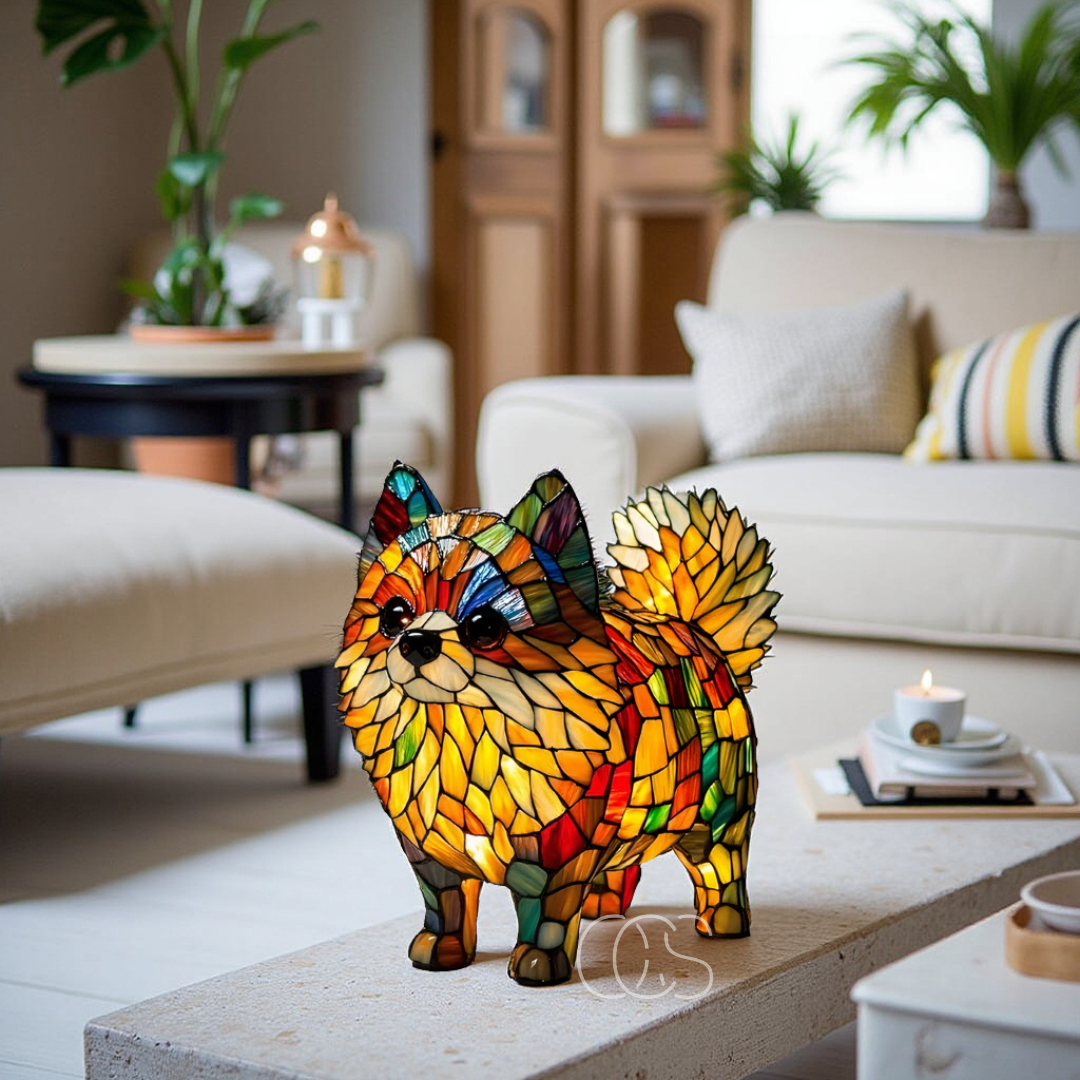 Skorter | GlowPaw Dog Tribute Lamp – Handmade Acrylic Night Light for Dog Lovers (USB Powered)