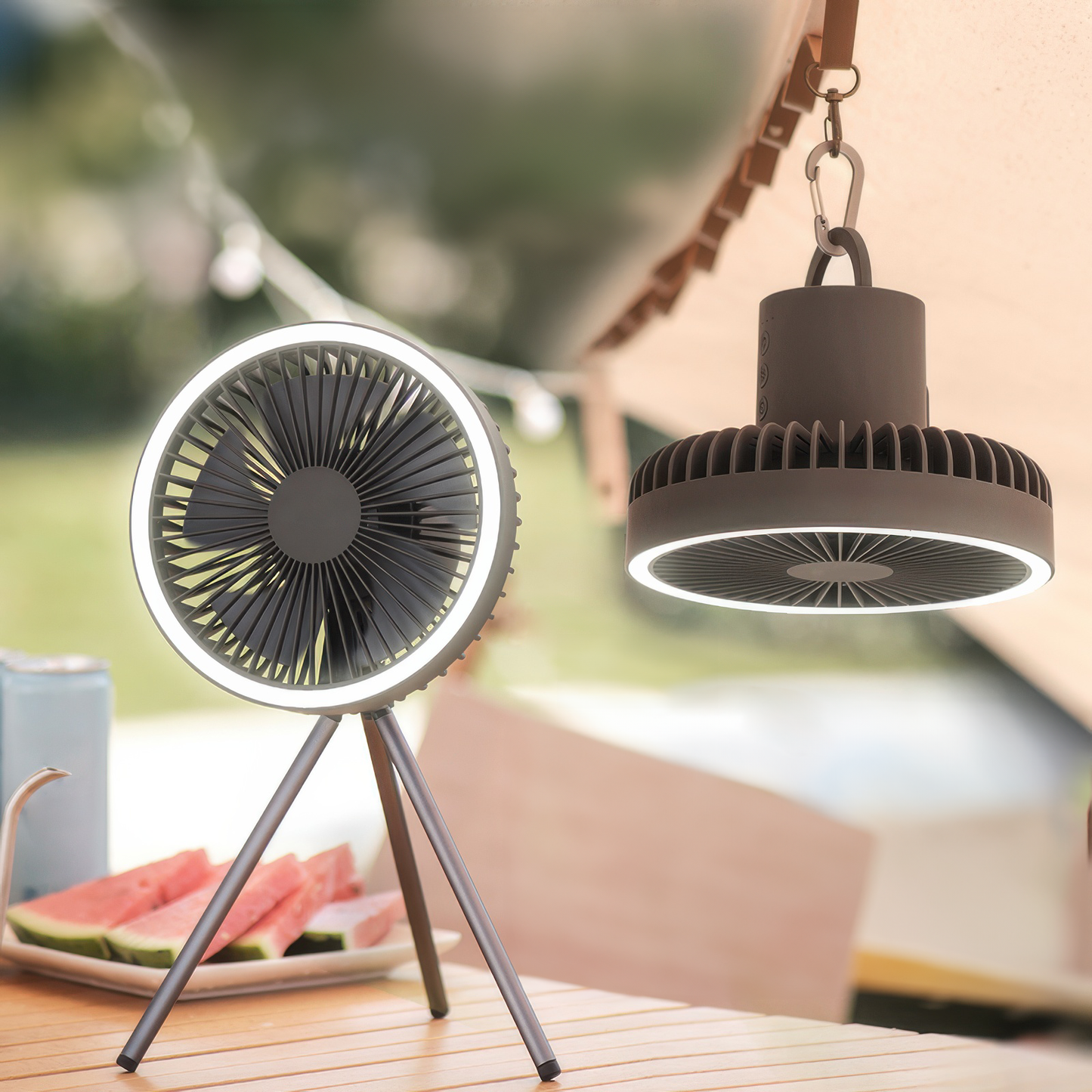 Skorter | Portable Rechargeable Fan with LED and Built in Power Bank