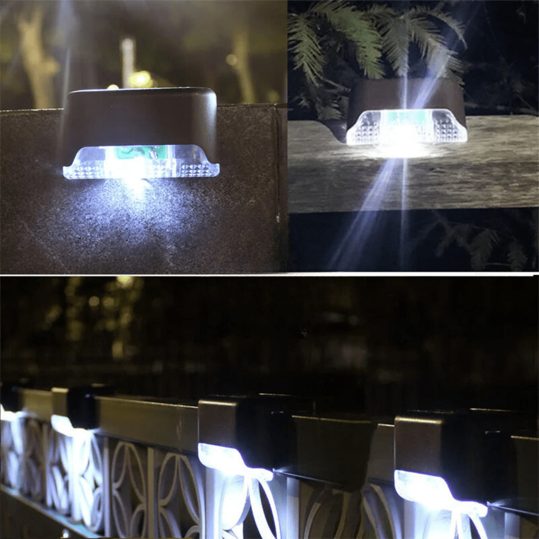 Skorter | Self-Adhesive Solar Outdoor Lights – Waterproof Wall-Mounted LED Step Lamps for Gardens, Patios & Pathways