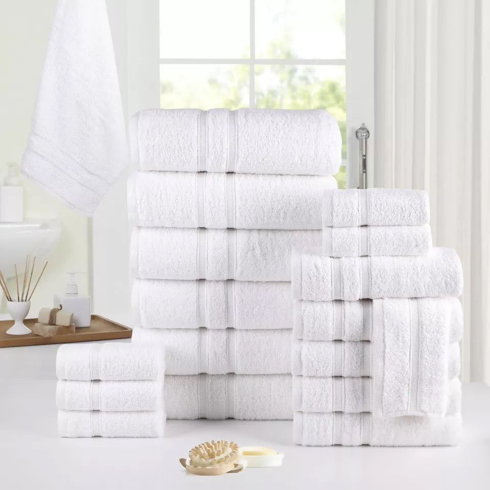 Skorter | 18-Bit: Bibb Home Zero Twist Egyptian Cotton Towel Set