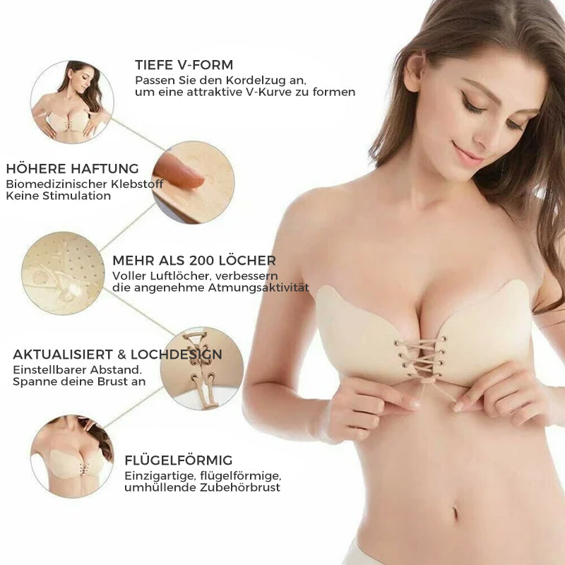 Skorter | Strapless Backless Push Up Self-Adhesive With Drawstring Bra/ Invisible Bra