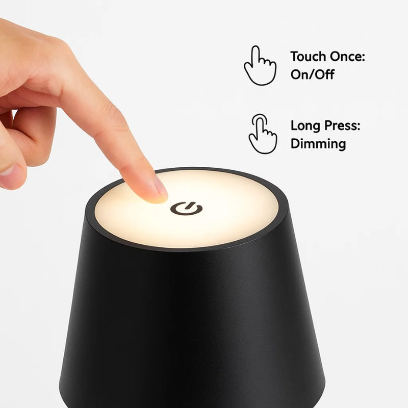 Skorter | Luminara™ | Modern Rechargeable LED Wireless Table Lamp | Portable Lighting for Home, Office & Outdoor Use