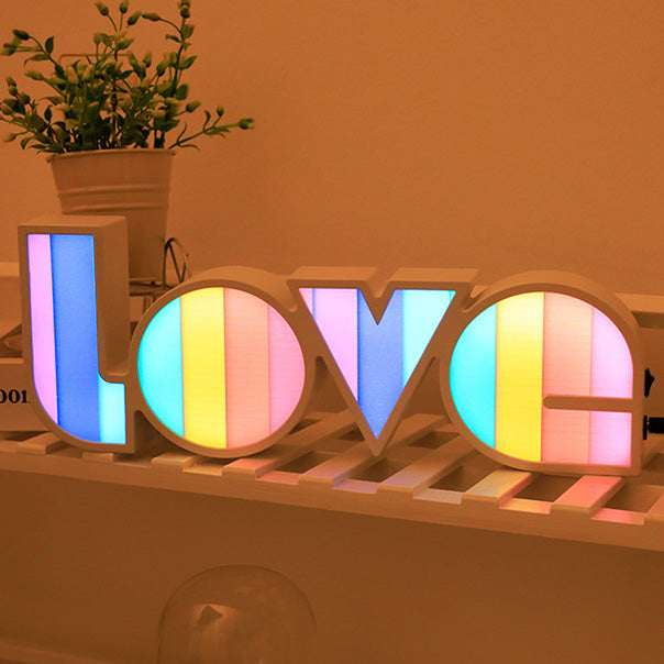 Skorter | Modern Art Deco waterproof PS LOVE letters LED table lamp for the bedroom