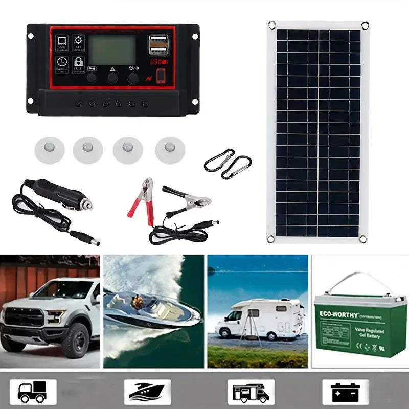 Skorter | 10W Solar Panel 18V Solar Cell 60A&100A Controller Solar Panels