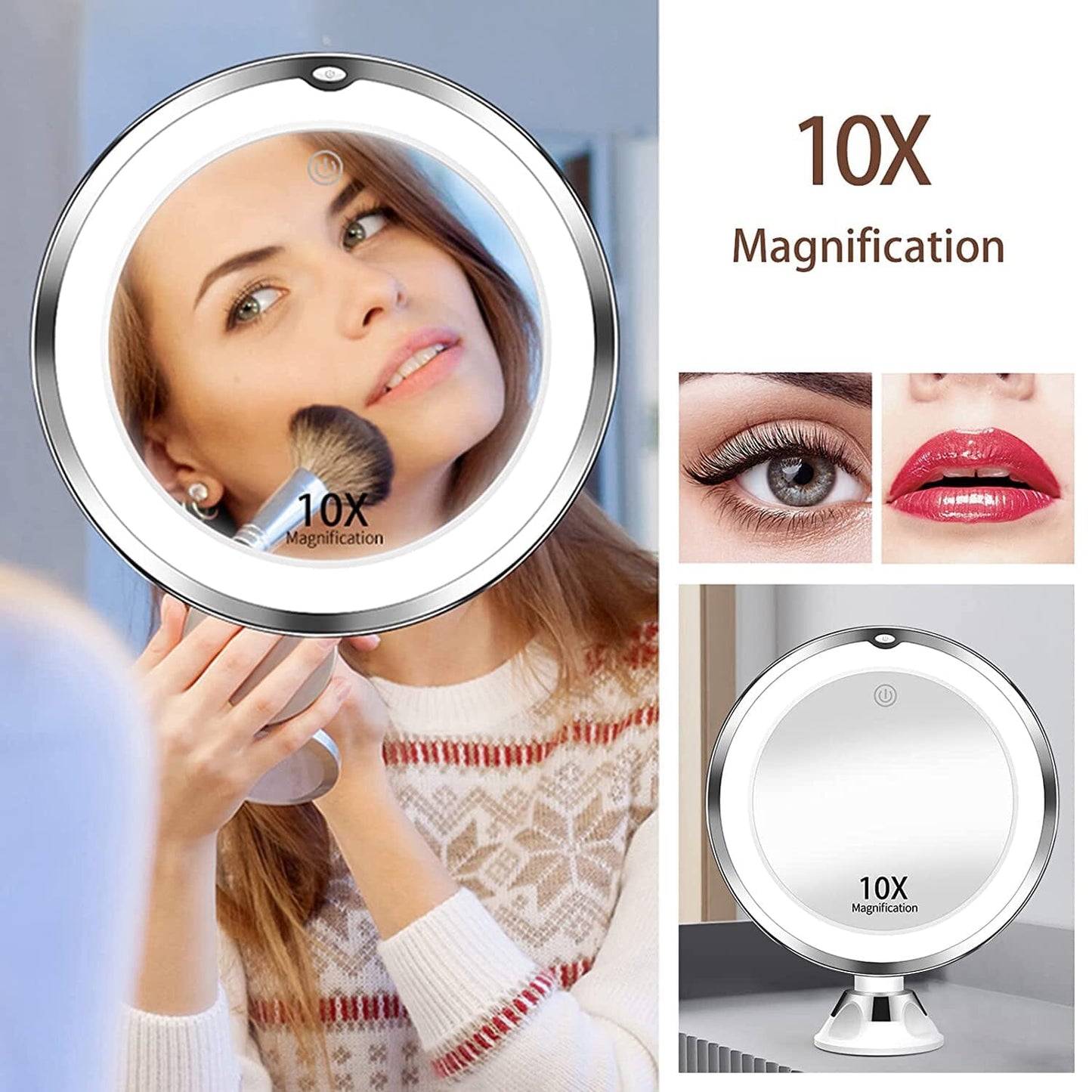 Skorter | 10X Magnifying Mirror with Light