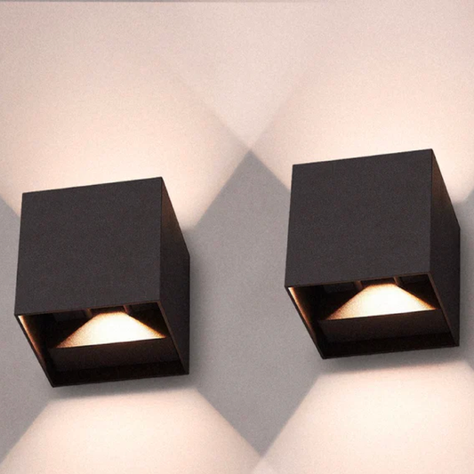 Skorter | Wireless LED Wall Lights – Modern Cube Design (Set of 2)