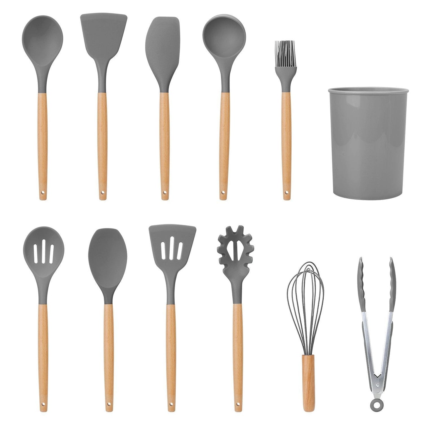 Skorter | 11-Pieces: Silicone Kitchen Utensils Set