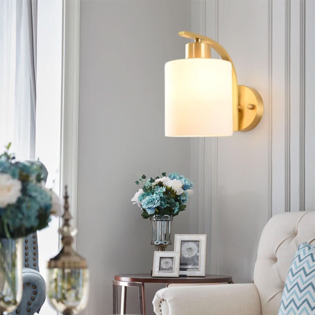 Skorter | Lichtglow - Stylish Glass Wall Lamp With Cylinder Shape