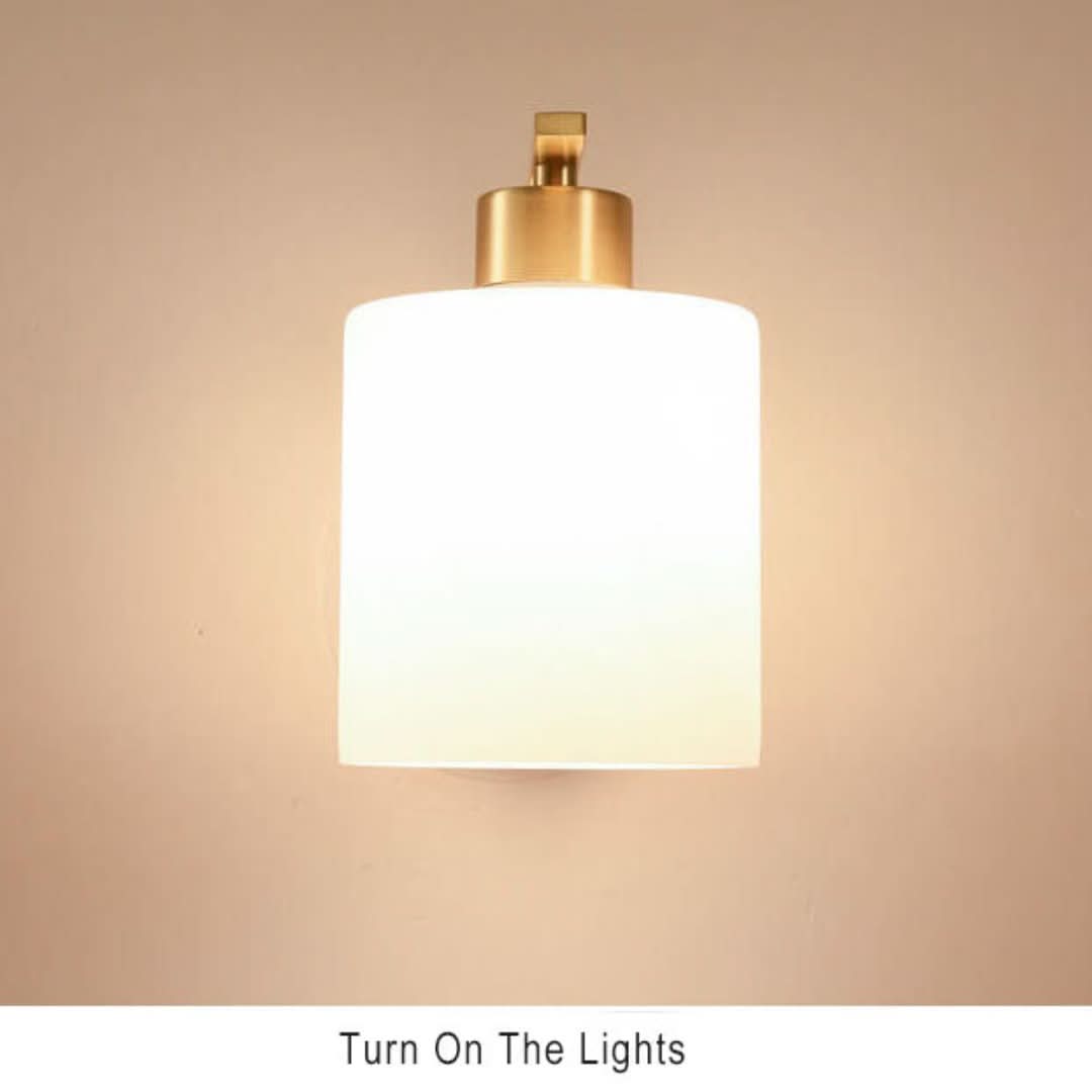 Skorter | Lichtglow - Stylish Glass Wall Lamp With Cylinder Shape