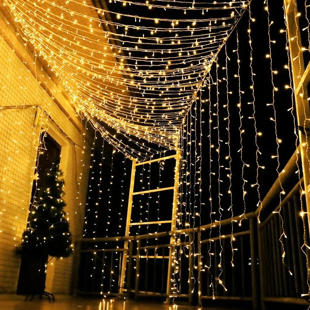 Skorter | LumiCurtain - LED Curtain Lighting for Outdoor – Waterproof Ambient Lighting for Garden, Balcony & Terrace