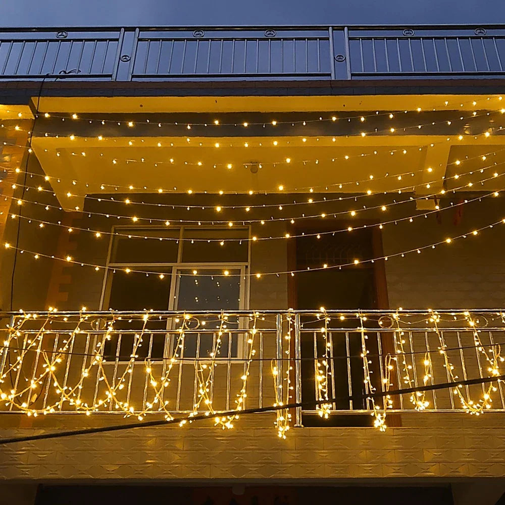 Skorter | LumiCurtain - LED Curtain Lighting for Outdoor – Waterproof Ambient Lighting for Garden, Balcony & Terrace