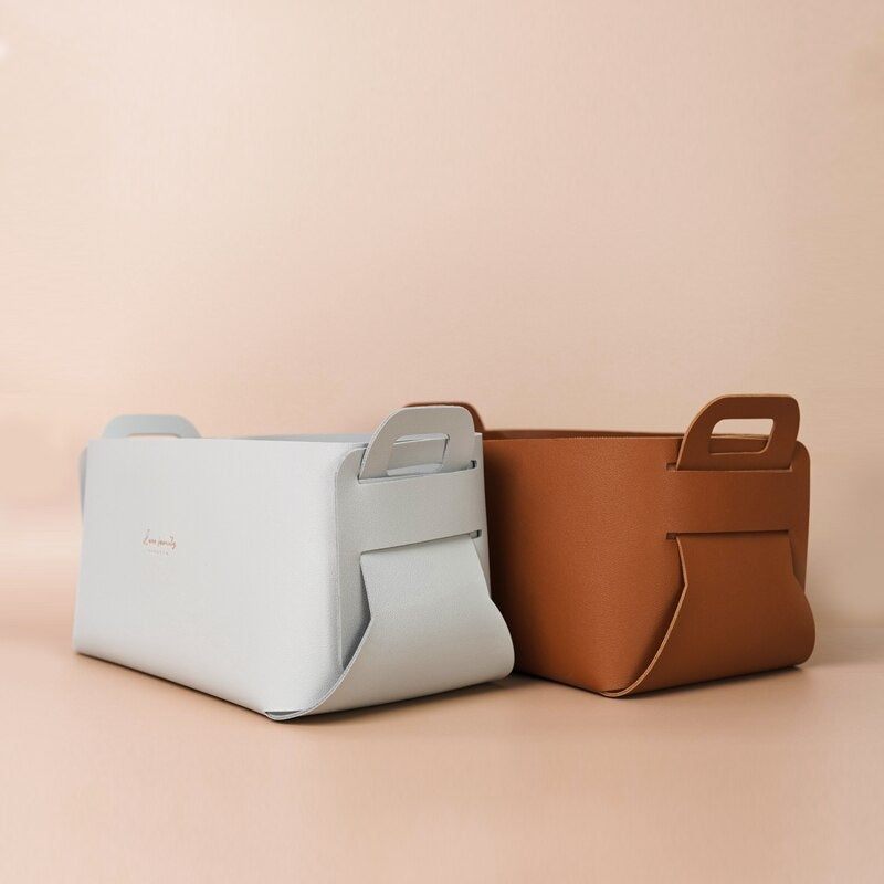 Skorter | Faux leather storage baskets