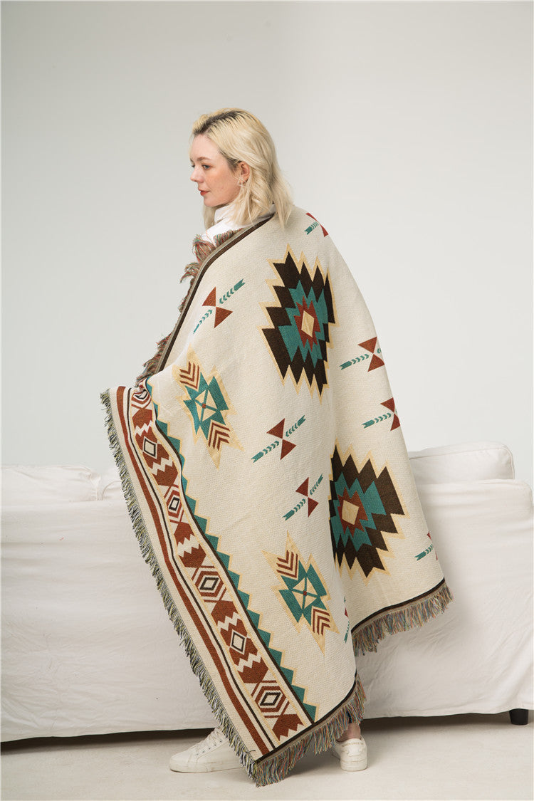 Skorter | National Style woven Casual Blanket Fabric Blanket Cover Blanket
