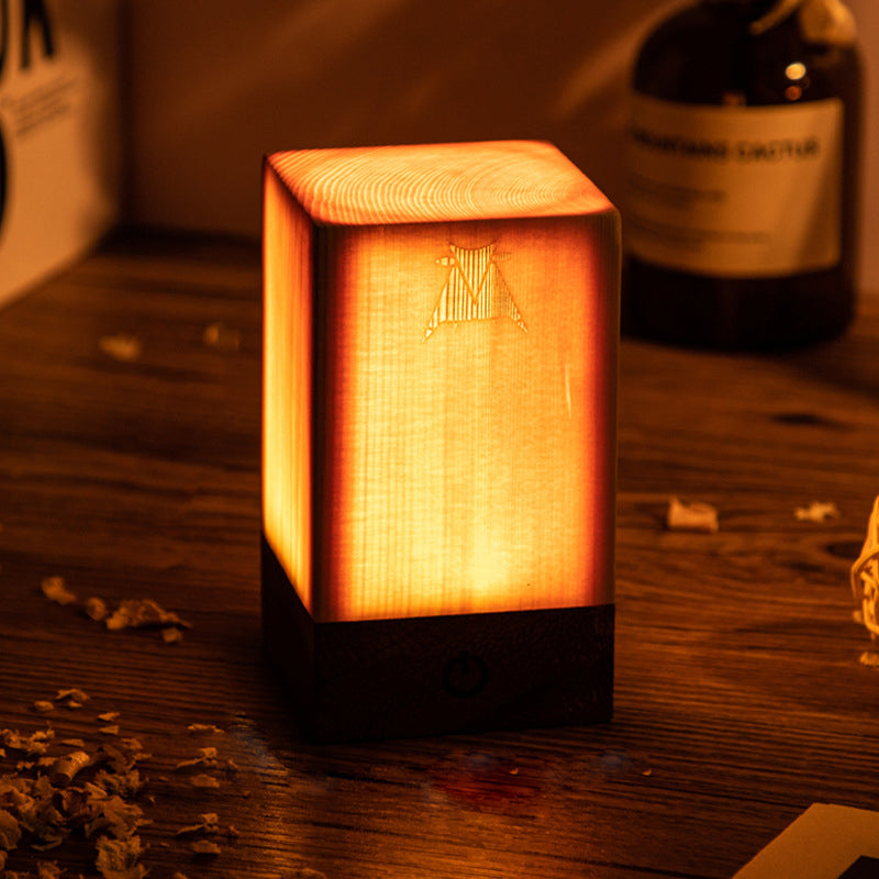 Skorter | LumiHout - LED Table Lamp with Battery and Touch Control