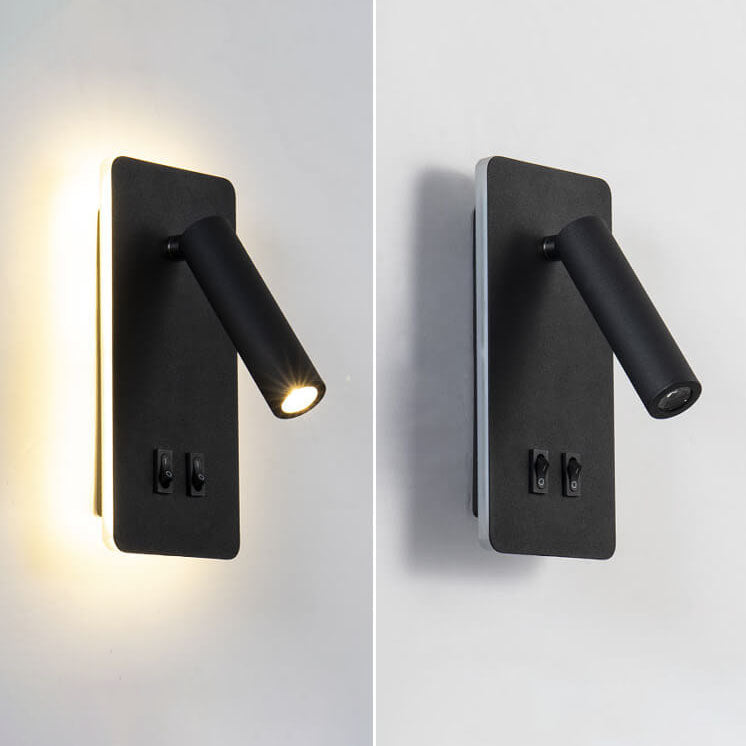 Skorter | Minimalistic rectangular spotlight swivel LED reading wall lamp
