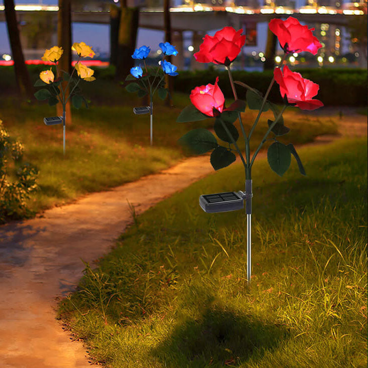 Skorter | Solar Rose LED Outdoor Lawn Decorative Ground Socket Light