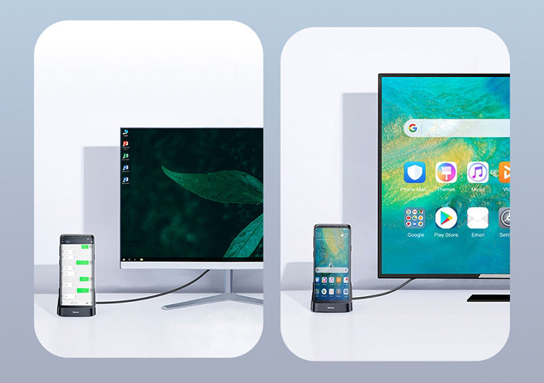 Skorter | 7-in-1 USB/Type-C To HDMI HUB Docking Station & Power Adapter