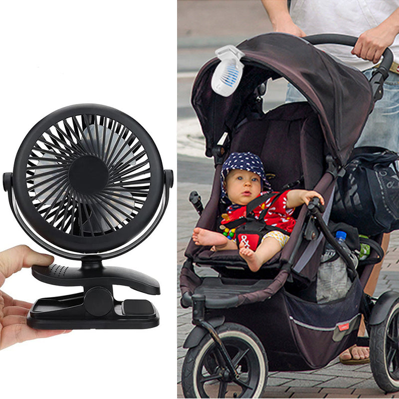 Skorter | Portable Clamp Fan with 360° Rotation – USB & Rechargeable Battery
