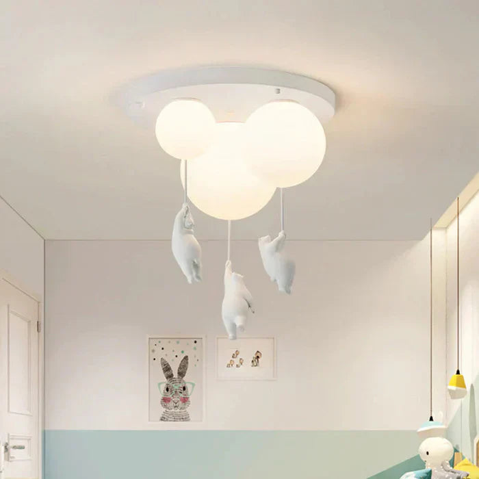 Skorter | CloudBear Kids Ceiling Light – Bear & Balloon LED Pendant Lamp for Nursery and Bedroom Decor