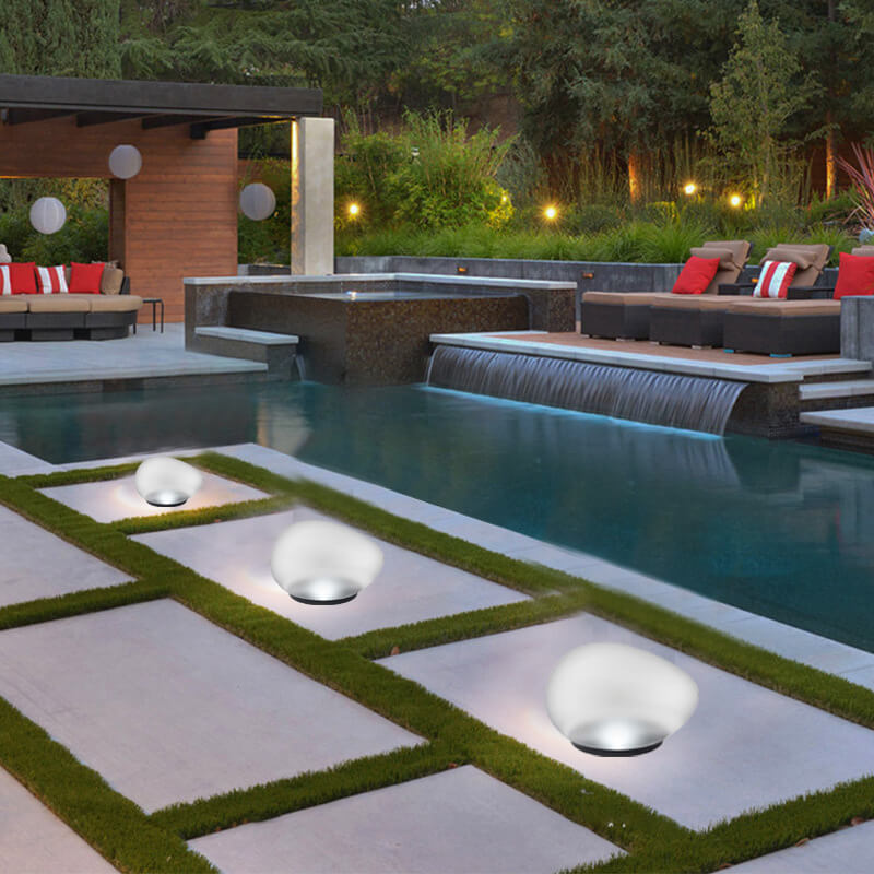 Skorter | Solar Pebble ABS sandblasted LED outdoor landscape glass light