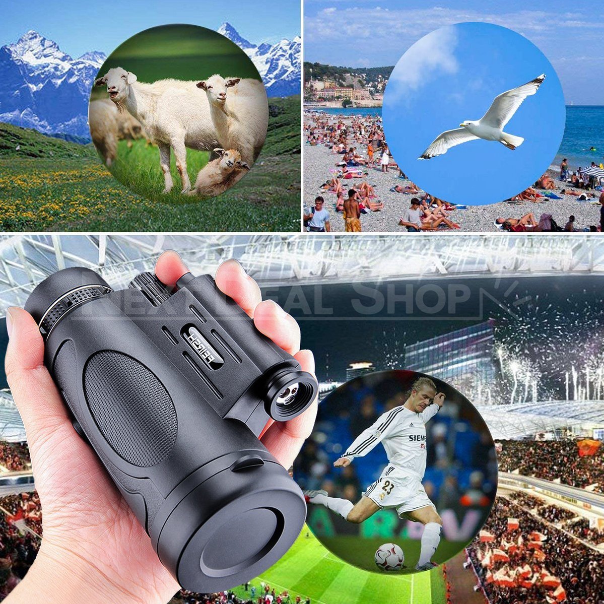 Skorter | 12 X 50 Monocular telescope with laser light and flashlight