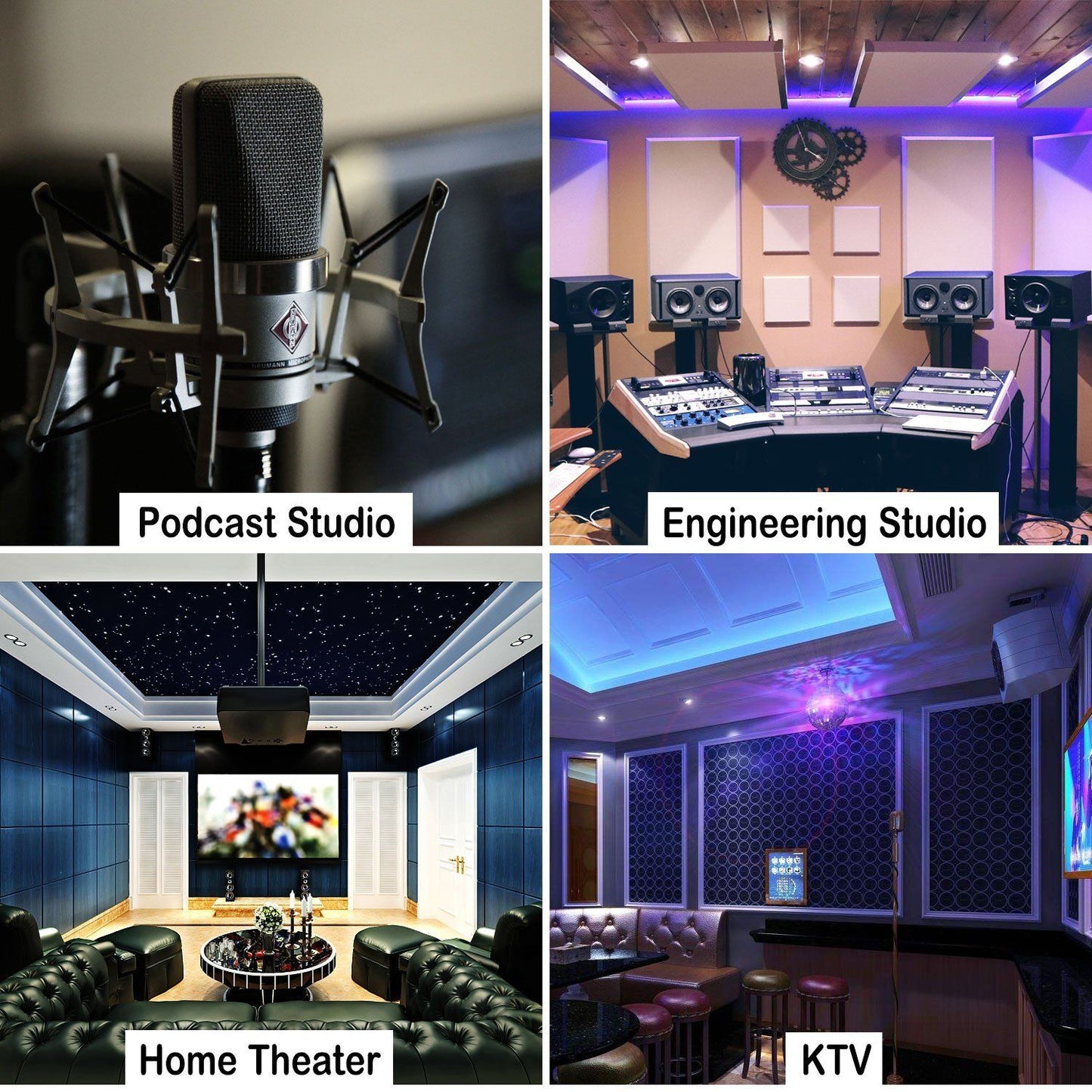 Skorter | 12-Pack: AGPtEK Sound-absorbing Foam Acoustic Panels