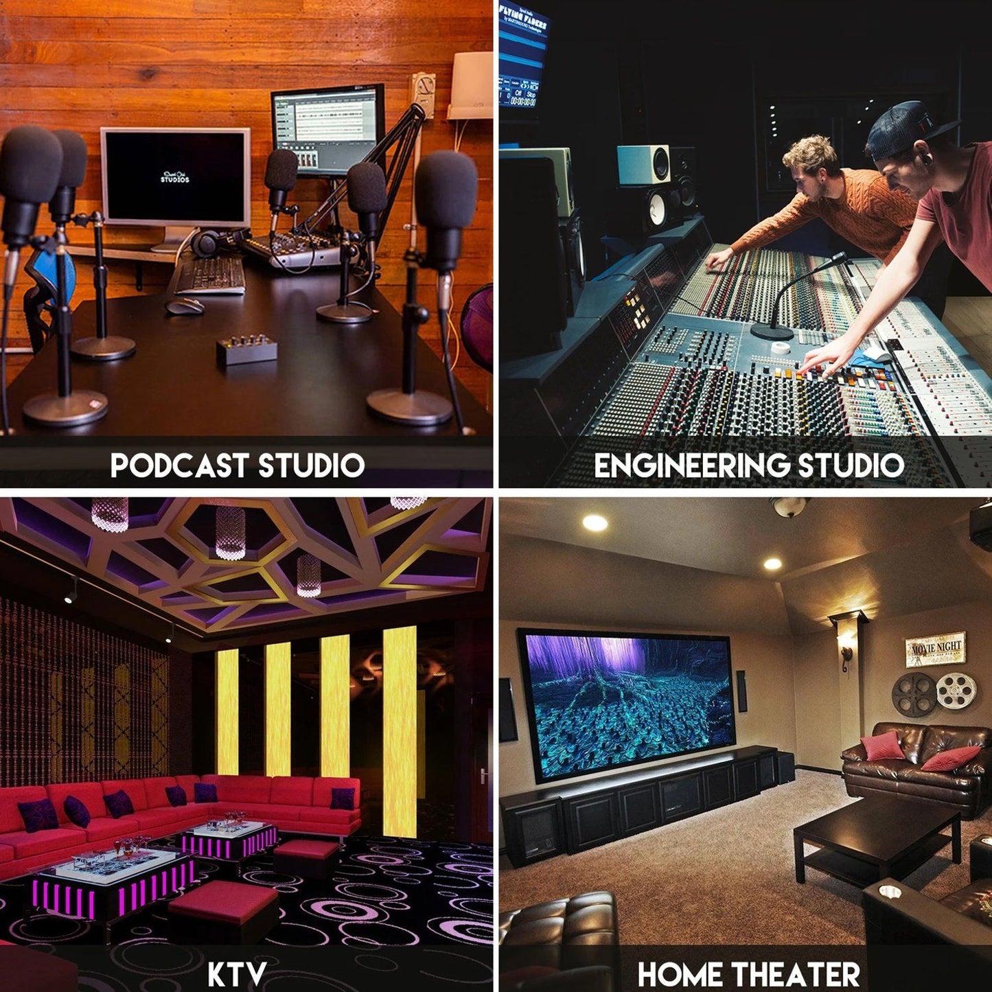 Skorter | 12-Pack: Sound-absorbing Padding Soundproof Foam
