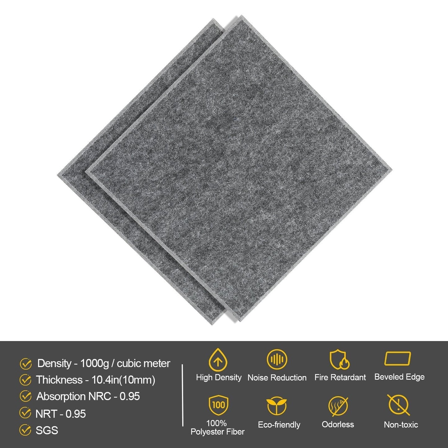 Skorter | 12-Pack: AGPtEK Acoustic Absorption Soundproofing Panels