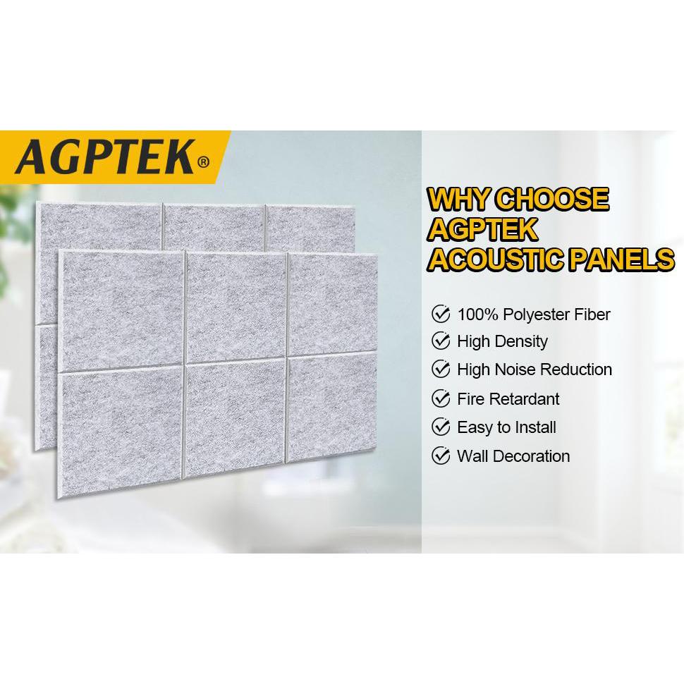 Skorter | 12-Pack: AGPtEK Acoustic Absorption Soundproofing Panels
