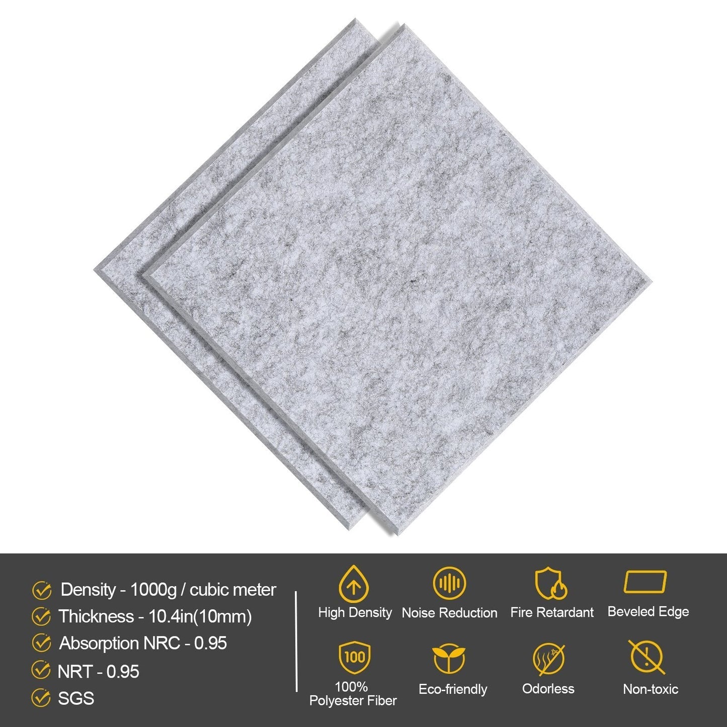 Skorter | 12-Pack: AGPtEK Acoustic Absorption Soundproofing Panels