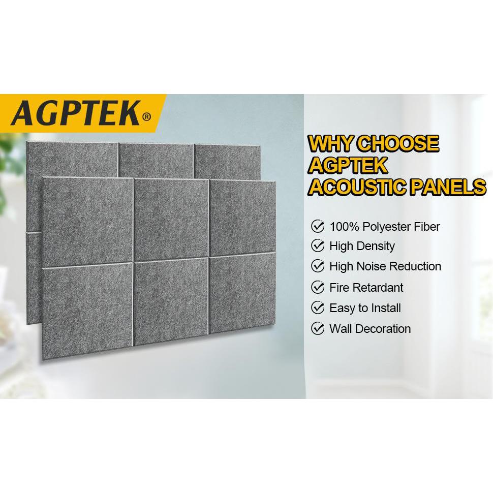 Skorter | 12-Pack: AGPtEK Acoustic Absorption Soundproofing Panels