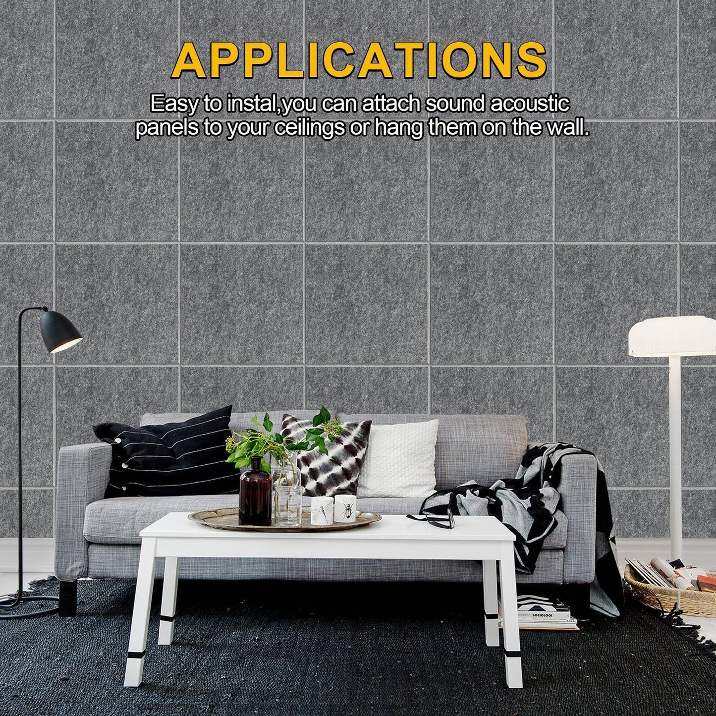 Skorter | 12-Pack: AGPtEK Acoustic Absorption Soundproofing Panels
