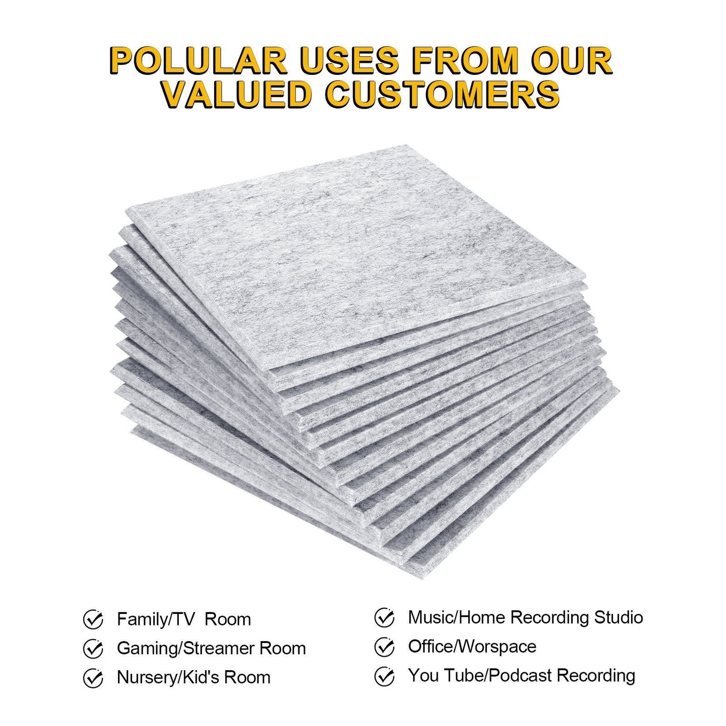 Skorter | 12-Pack: AGPtEK Acoustic Absorption Soundproofing Panels