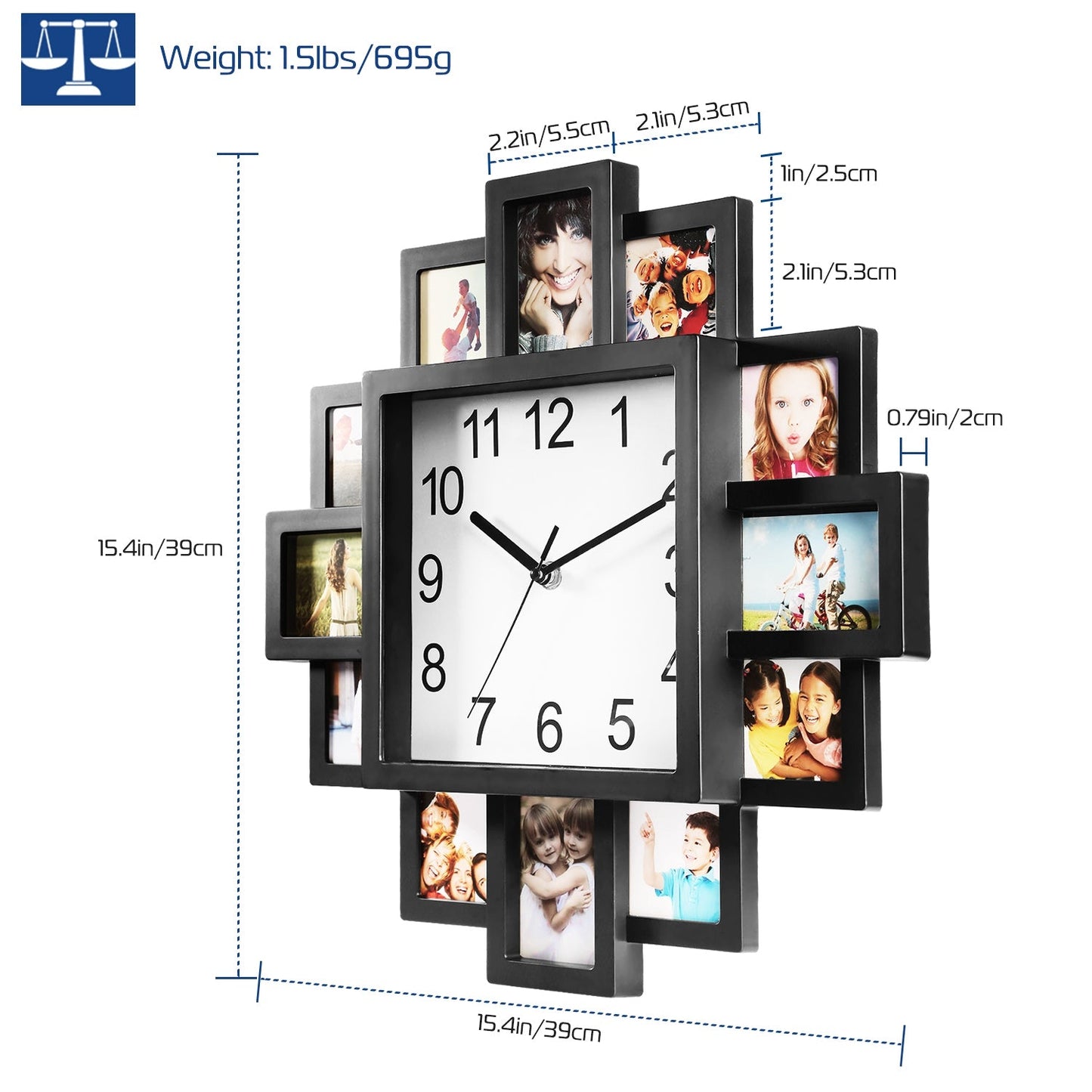 Skorter | 12-picture wall clock