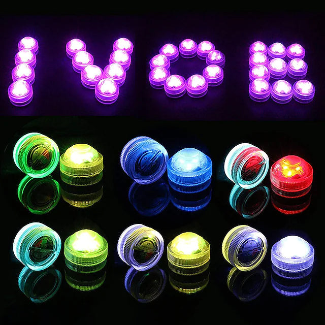Skorter | 12-Piece: LED RGB Diving Light Remote Control Decorative Light