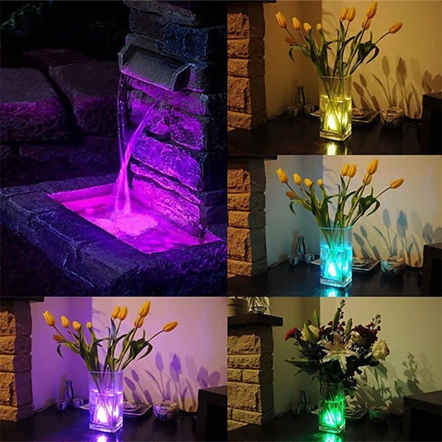Skorter | 12-Piece: LED RGB Diving Light Remote Control Decorative Light