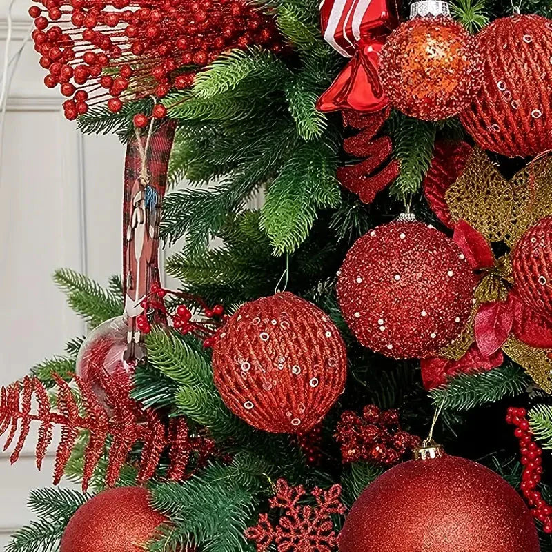 Skorter | 12-piece set: Large sparkling sequin foam ball decoration