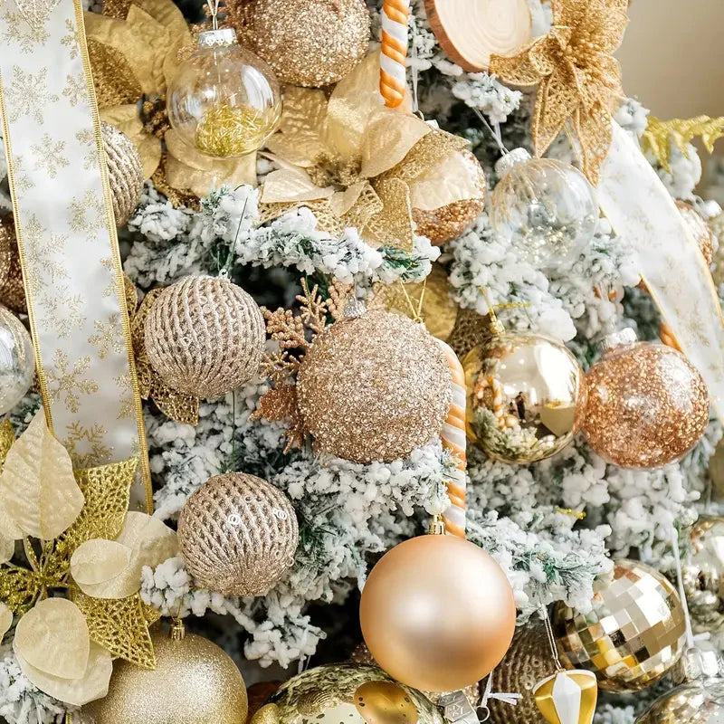 Skorter | 12-piece set: Large sparkling sequin foam ball decoration