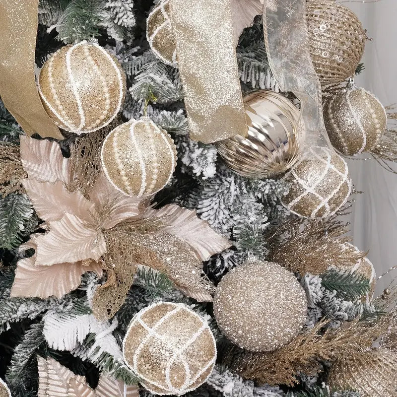 Skorter | 12-piece set: Large sparkling sequin foam ball decoration