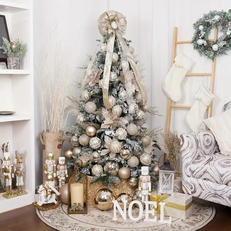 Skorter | 12-piece set: Large sparkling sequin foam ball decoration