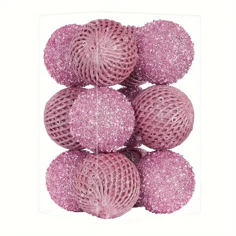 Skorter | 12-piece set: Large sparkling sequin foam ball decoration