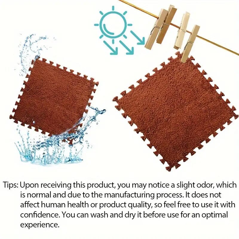 Skorter | 12 pieces: Cushion weave carpet Full Floor mat