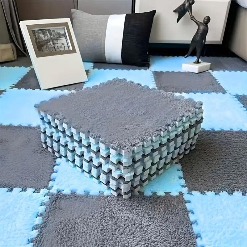 Skorter | 12 pieces: Cushion weave carpet Full Floor mat